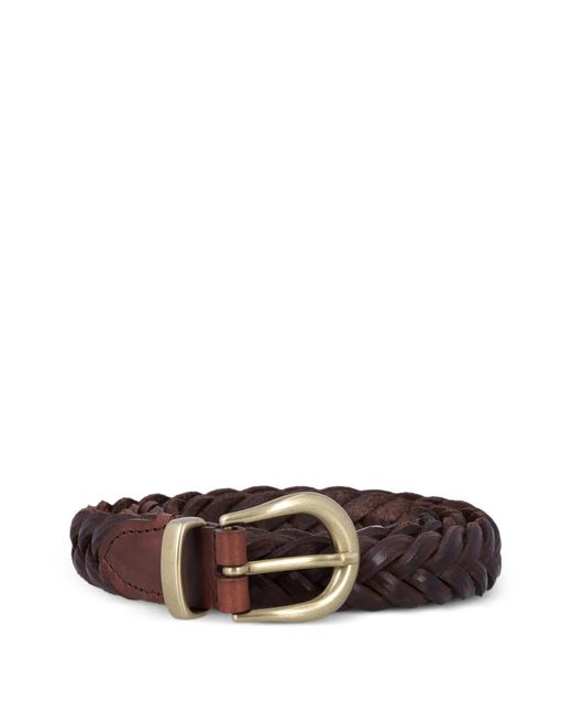 Mancini 1979 Brown Braided Leather Belt