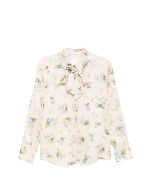 iBlues White Bow Floral Shirt