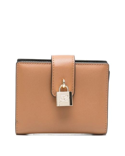 Karl Lagerfeld Natural Padlock Wallet
