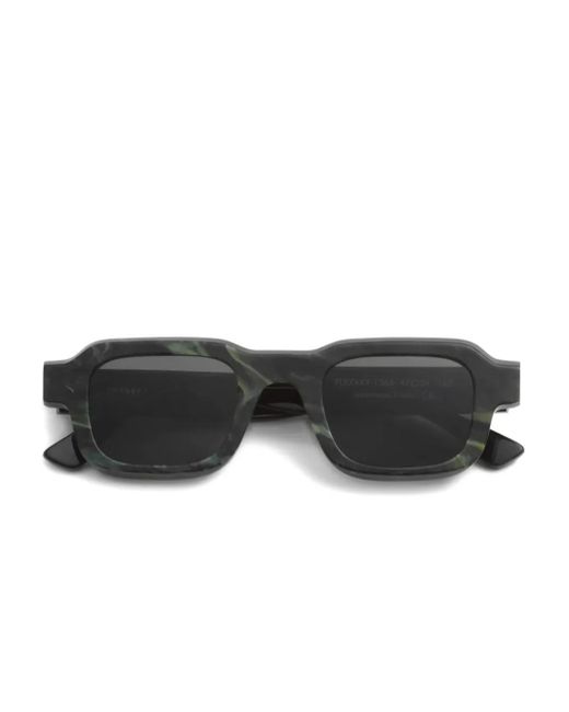 Thierry Lasry Black Marble-Effect Rectangle-Frame Sunglasses