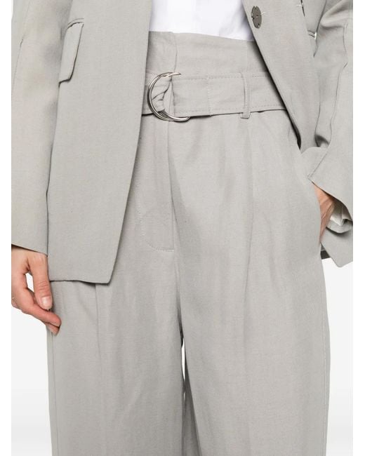 Seafarer White Irony Belt Trousers
