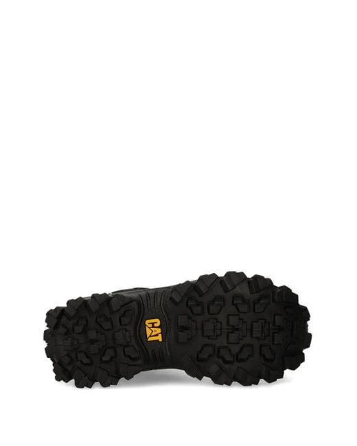Caterpillar Black Pull-Tab Panelled Lace-Up Sneakers