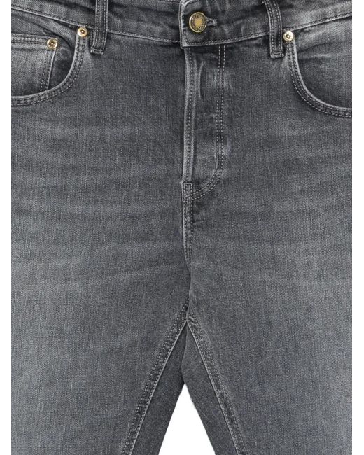 PT Torino Gray Buttoned Jeans for men