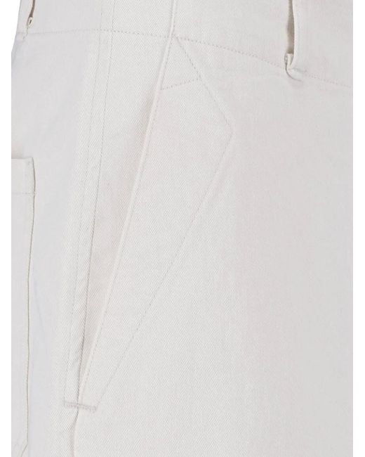 Kaptain Sunshine White Cotton Trousers for men