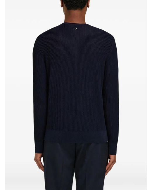 Pull À Col V Ferragamo pour homme en coloris Blue