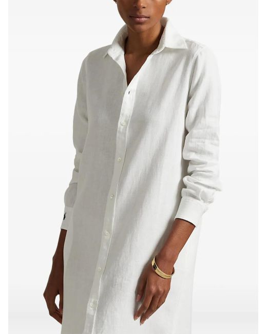 Polo Ralph Lauren Linen Dress in White | Lyst Polo Ralph Lauren Linen Dress in White | Lyst