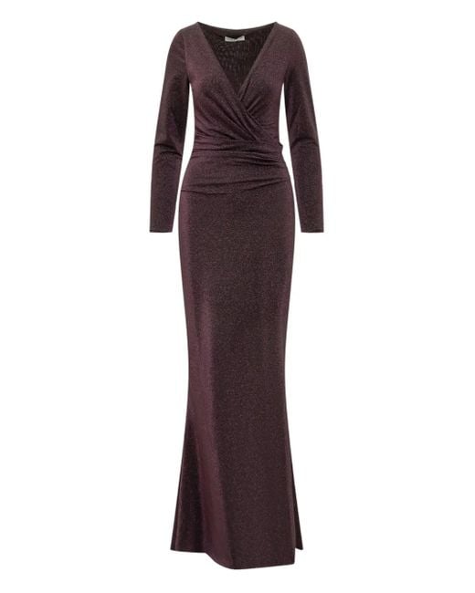 Vestido largo con detalle cruzado La Petite Robe Di Chiara Boni de color Purple