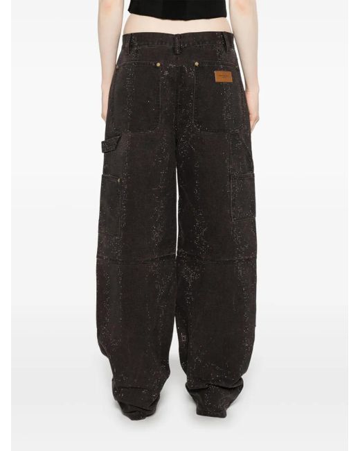 Alexander Wang Gray Crystal-Embellished Jeans