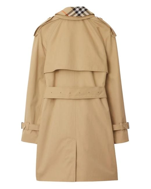 Gabardina con motivo Vintage Check Burberry de color Natural