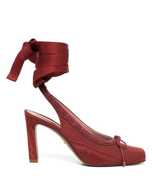 Zimmermann Red Chisel Toe Ballerina Slingback Pumps