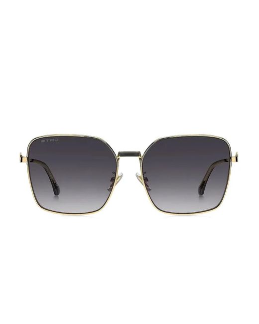Etro Gray Square-Frame Sunglasses
