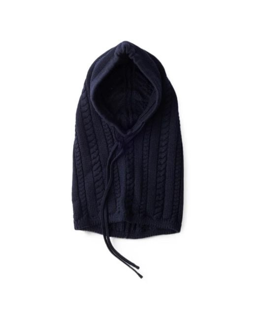 Prada Blue Wool Balaclava