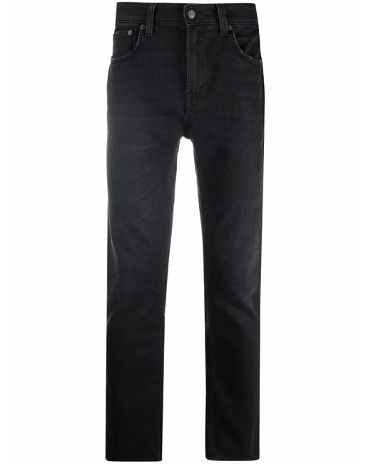 Department 5 Black Washed Skinny Jeans for men