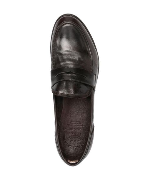 Officine Creative Black Arc Leather Loafers for men