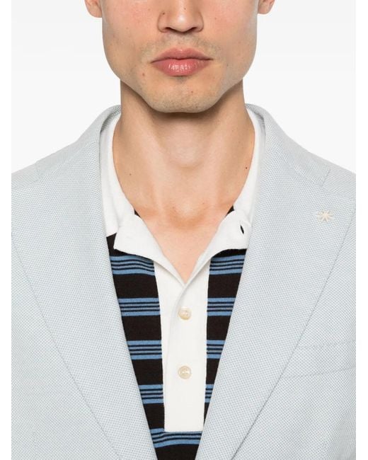 Manuel Ritz White Blazer À Motif À Pois for men