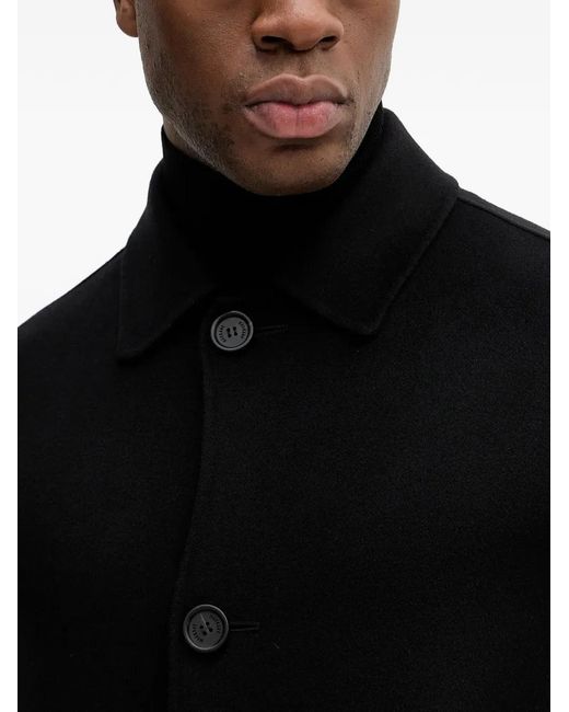 Mackage Black Beckett Buttoned Coat for men