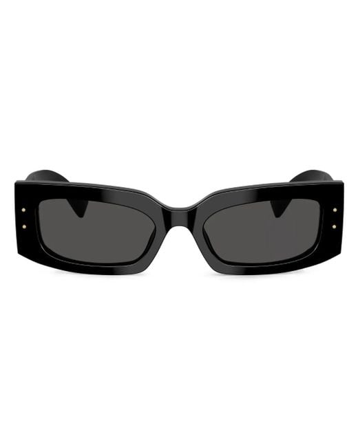 Dolce & Gabbana Black Rectangle-Frame Sunglasses