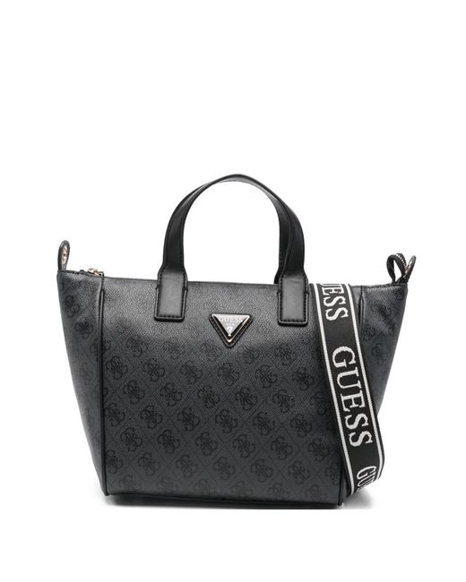Guess Black Small Patterned Tote Bag