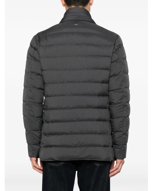 Herno Gray Quilted Padded Jacket for men