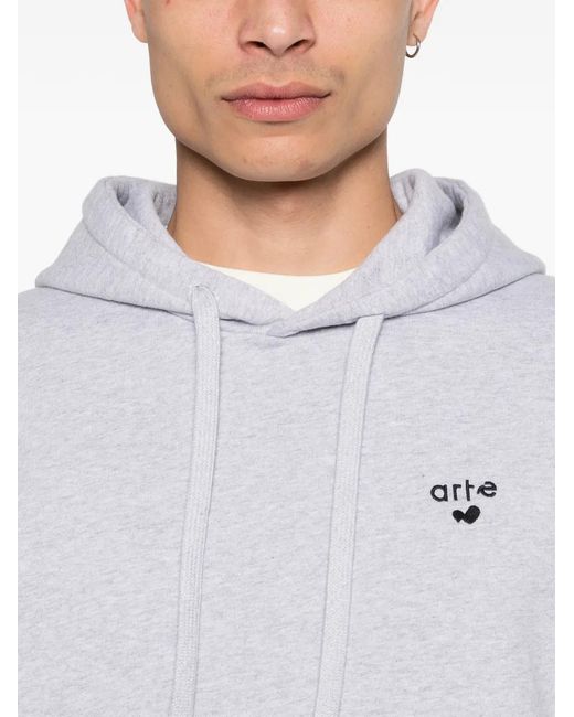 Arte' White Heart Logo Hoodie
