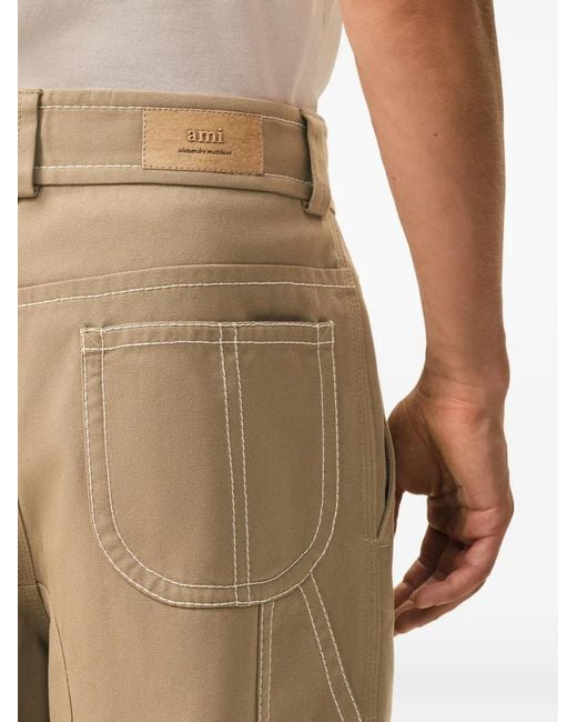 AMI Natural Cotton Worker Trousers for men