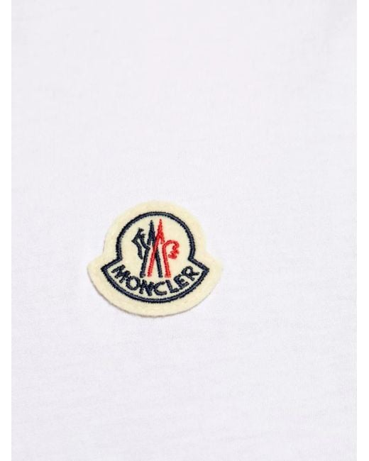 Moncler T-Shirt-Set mit Logo-Patch in White für Herren