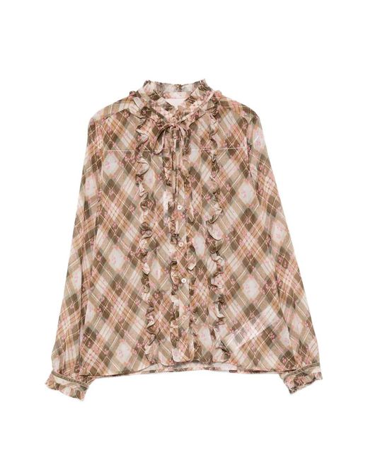 iBlues Natural Ruffled-Detail Blouse