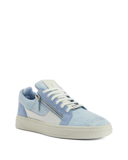 Giuseppe Zanotti Gz94 Zip-Detail Sneakers in Blue for Men | Lyst