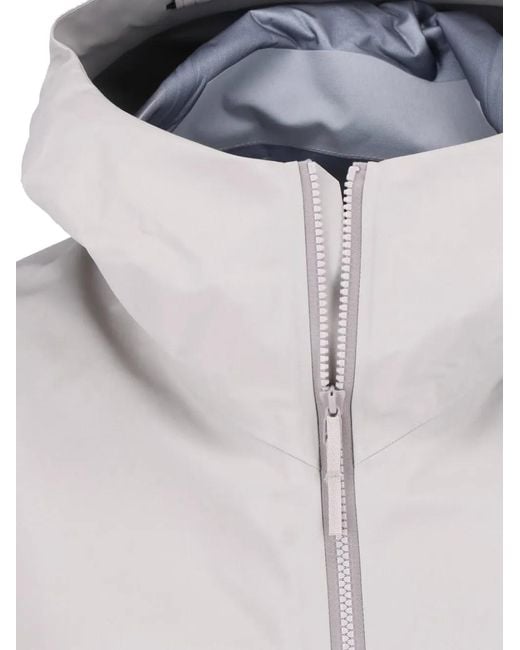 Veilance Gray Hooded Zip-Up Jacket for men