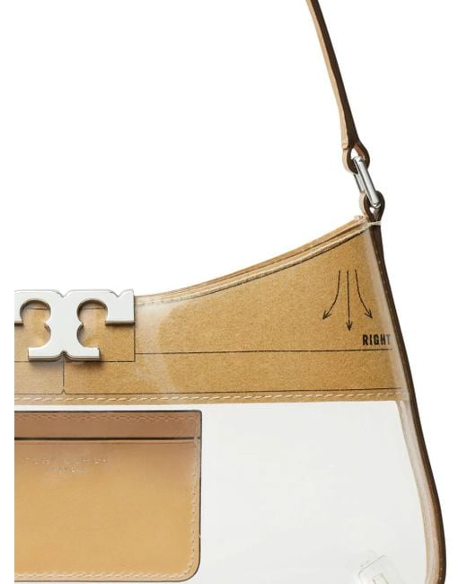 Bolso de hombro Eleanor Clear Slim Tory Burch de color Metallic