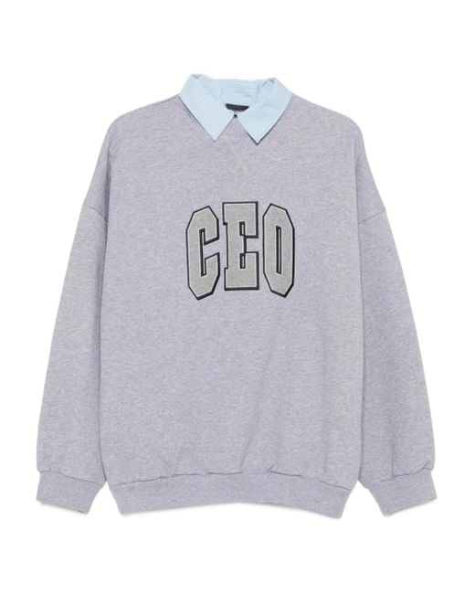 Balenciaga Ceo Team リブ スウェットシャツ Gray