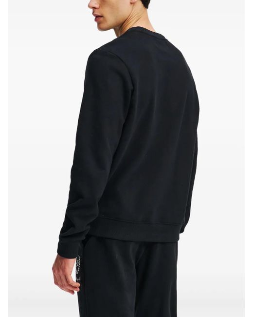 Karl Lagerfeld Black Embroidered-Logo Sweatshirt for men