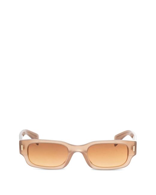 McQueen Natural T-Bar Rivet Panthos Sunglasses