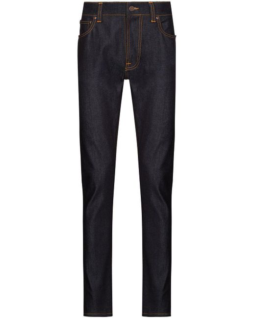 Nudie Jeans Blue Lean Dean Dry Slim-fit Jeans - Men's - Cotton/elastane for men