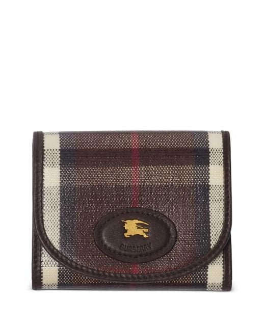 Burberry Brown Highlands Compact Leather Wallet