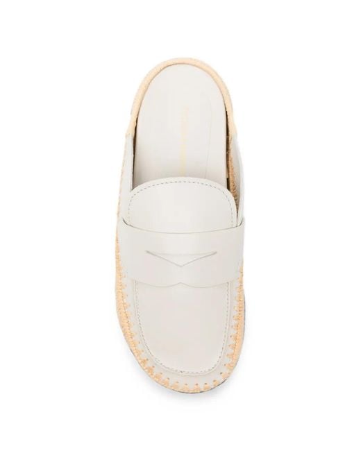 Paloma Barceló White Belinda Leather Mules