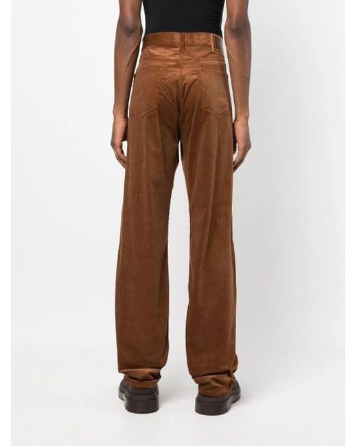 VTMNTS Brown Straight-Leg Corduroy Trousers for men