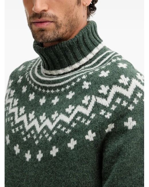 Jersey Estampado Con Cuello Alto Barbour de hombre de color Green