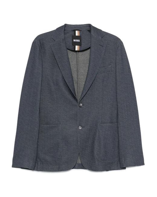 Boss Blue Patch-Pocket Jacket for men