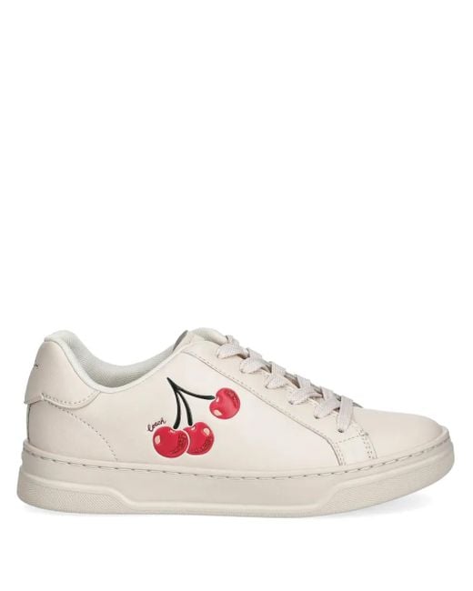 COACH Pink Cherry-Print Sneakers