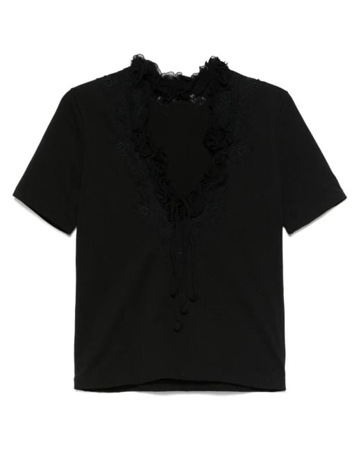 Ermanno Scervino Black T-Shirts And Polos