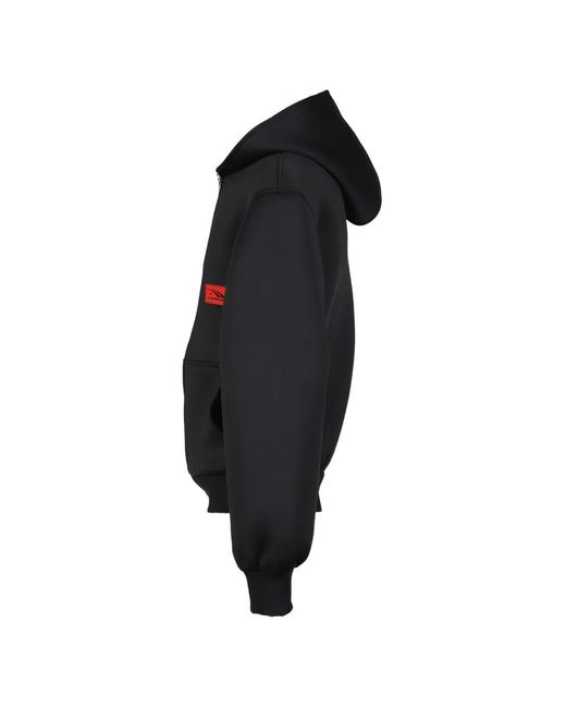 La Maskarade Black Logo-Patch Zip-Up Hoodie for men