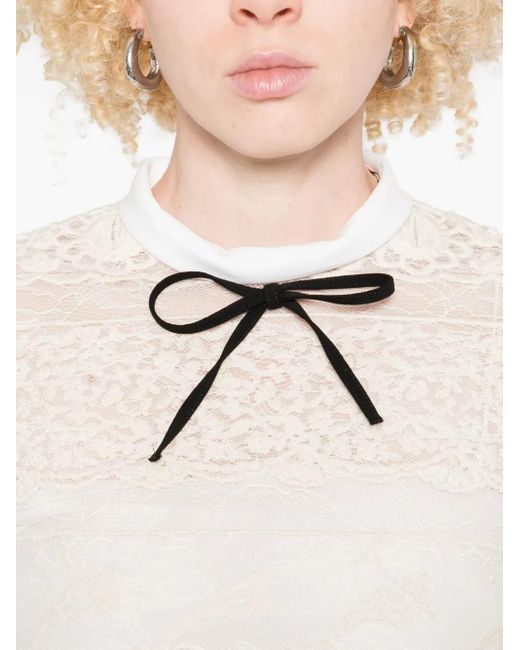 N°21 White Lace-Bow Maxi Dress