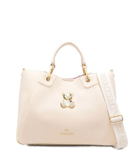 Braccialini Teddy-appliqué Tote Bag Natural