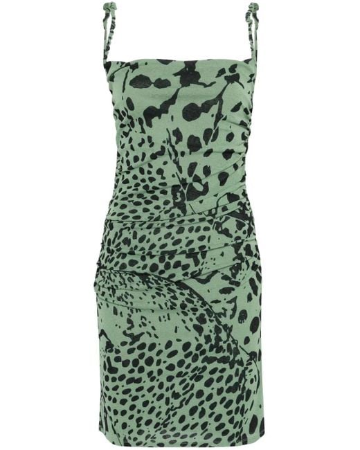 Nanushka Green Adie Mini Dress