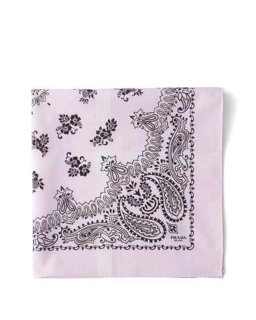 Prada Pink Foulard Batiste Imprimé for men