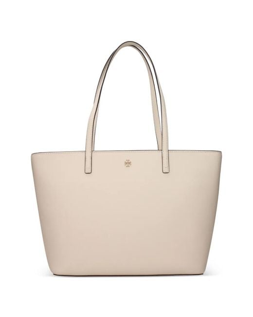 Tory Burch Natural Small Logo-Detail Shoulder Bag