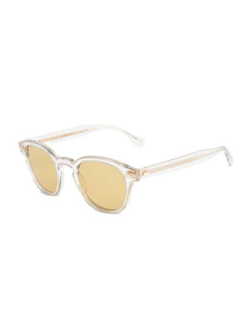 Moscot White Sonnenbrille Mit Eckigem Gestell