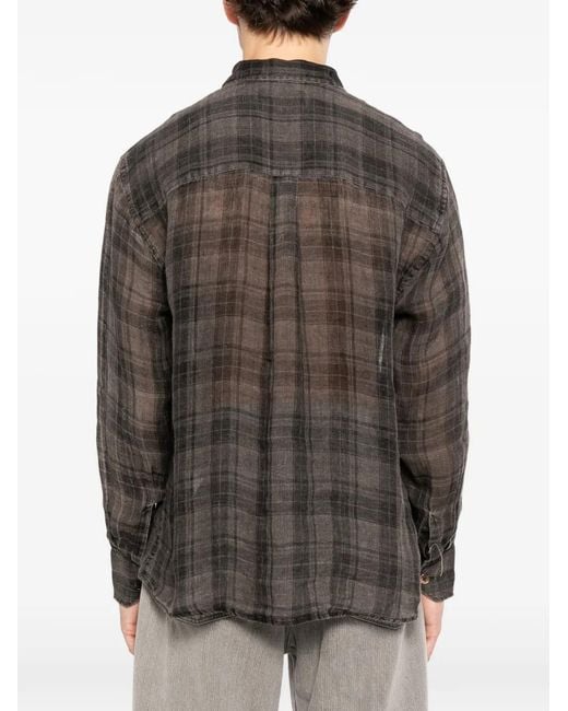 Our Legacy Gray Chemise Above À Carreaux for men