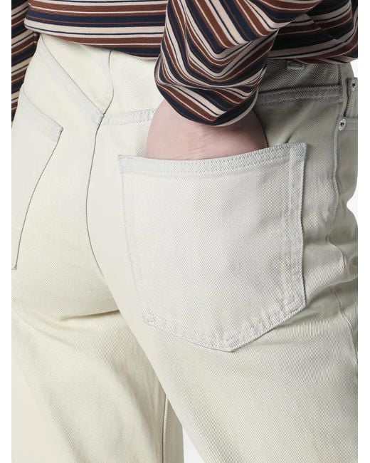 A.P.C. White Romy Cotton Jeans